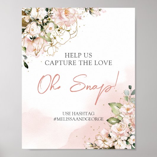 Poster Symbole hyper tendance boho rose floral rose rose  (Devant)