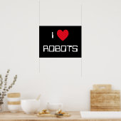Poster SYMBOLE I Love Robots (Cuisine)
