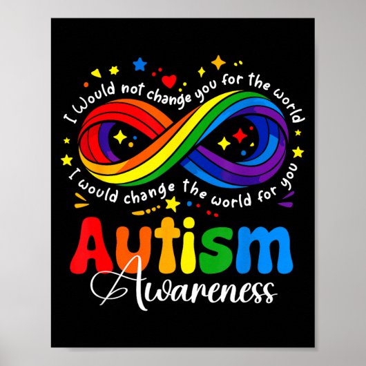 Poster Symbole infini de sensibilisation à l'autisme acce (Devant)