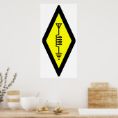 Poster Symbole international de l'affiche radio amateur (Cuisine)