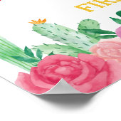 Poster SYMBOLE JALON FIesta Cactus Fille 1er anniversaire (Coin)