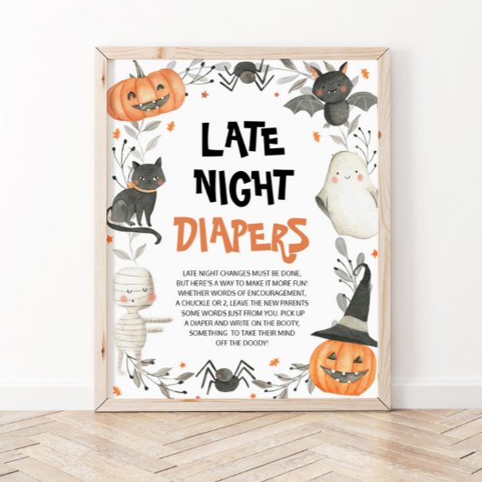 Poster SYMBOLE JOLIE Baby shower Halloween Late Night Dia