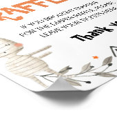 Poster SYMBOLE JOLIE Halloween Baby shower Déchets (Coin)