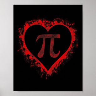 Poster Symbole Jour Pi Coeur Valentines Jour Garçons Enfa