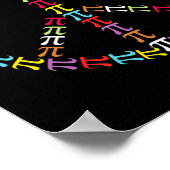 Poster Symbole Jour Pi Symbole de Paix Enseignant de Math (Coin)