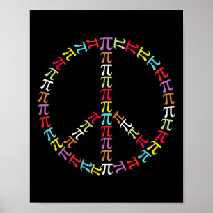 Poster Symbole Jour Pi Symbole de Paix Enseignant de Math