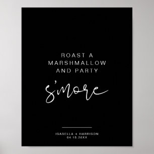 Poster SYMBOLE JOVI Edgy Black Modern Minimalist S'mores 