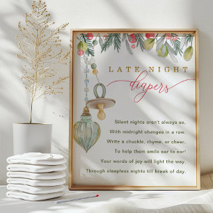 Poster SYMBOLE JOYEUX PETITS Baby showers DE LA NUIT TARD
