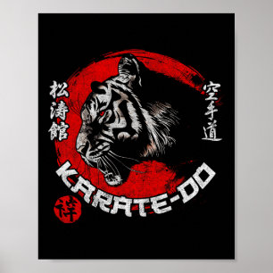 Poster Symbole karaté Tiger Shotokan Dojo entraînement Ka
