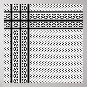 Poster Symbole Keffiyeh de la Palestine Motif de résistan