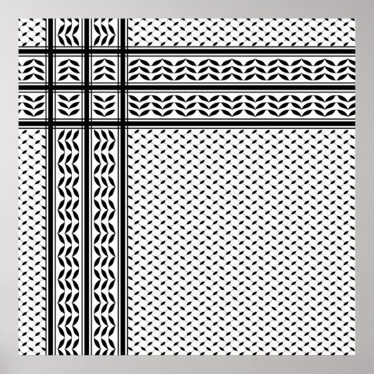 Poster Symbole Keffiyeh de la Palestine Motif de résistan (Devant)