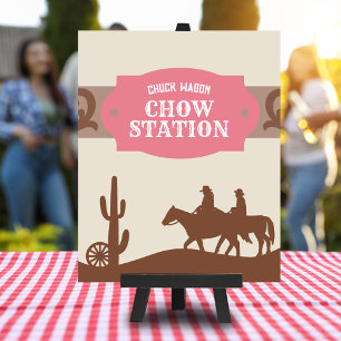 Poster Symbole Kids Pink Western "Chuck wagon chow statio
