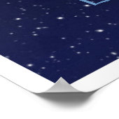 Poster Symbole Libra Constellation et Zodiac avec étoiles (Coin)