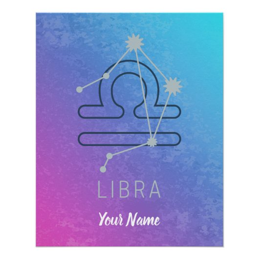 Poster Symbole Libra Zodiac Star Horoscope Constellation (Devant)