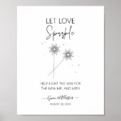 Poster Symbole Love Sparkle Mariage Réception Sendoff (Devant)