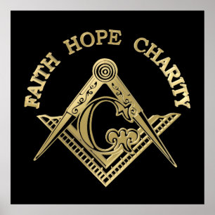 Poster Symbole maçonnique