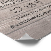 Poster SYMBOLE Mariage À CHAÎNE DE FLEURS DE Bois (Coin)