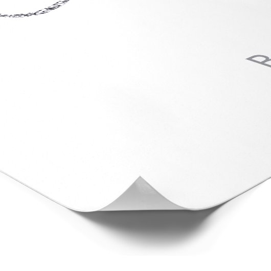 Poster Symbole Mariage Argent Et Blanc (Coin)