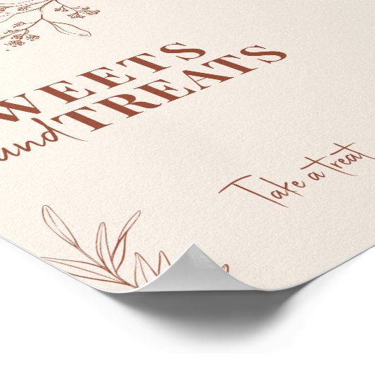 Poster Symbole Mariage Boho Sweets and Traits (Coin)