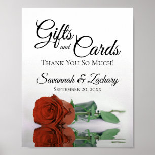 Poster Symbole Mariage Cadeaux et Cartes Rose orange roui