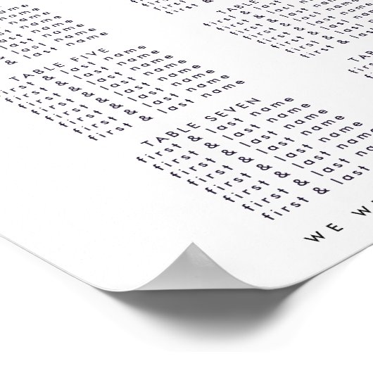 Poster SYMBOLE Mariage classique moderne noir et blanc (Coin)