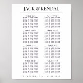 Poster SYMBOLE Mariage classique moderne noir et blanc (Devant)