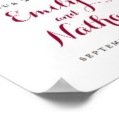 Poster SYMBOLE Mariage D'ACCUEIL BOURSE ROUGE ROUGE BOURM (Coin)