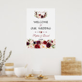 Poster Symbole Mariage de bienvenue de Charm Bourgogne Fl (Cuisine)