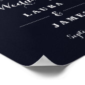 Poster SYMBOLE Mariage DE BIENVENUE Fleur botanique marin (Coin)