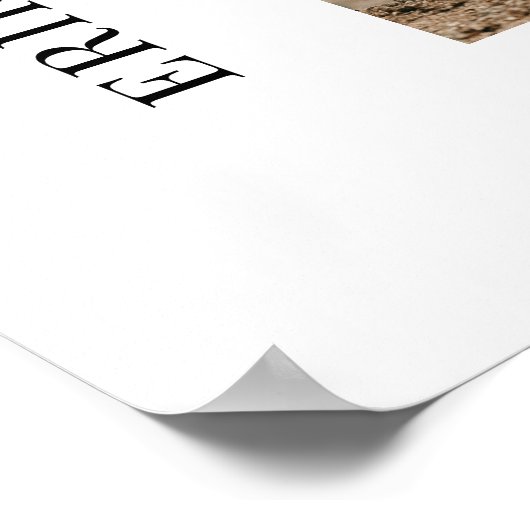 Poster Symbole Mariage de bienvenue moderne en gris photo (Coin)