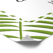 Poster Symbole mariage de bienvenue Tropical | FEUILLE (Coin)