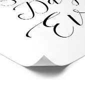 Poster Symbole Mariage de calligraphie le jour meilleur (Coin)