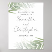 Poster Symbole Mariage de calligraphie moderne Tropical G (Devant)