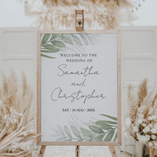 Poster Symbole Mariage de calligraphie moderne Tropical G