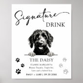Poster Symbole Mariage de chien Goldendoodle Signet boiss (Devant)