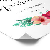 Poster Symbole mariage de design floral marié (Coin)