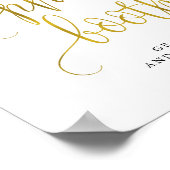 Poster Symbole mariage de la cabine photo en or de typogr (Coin)