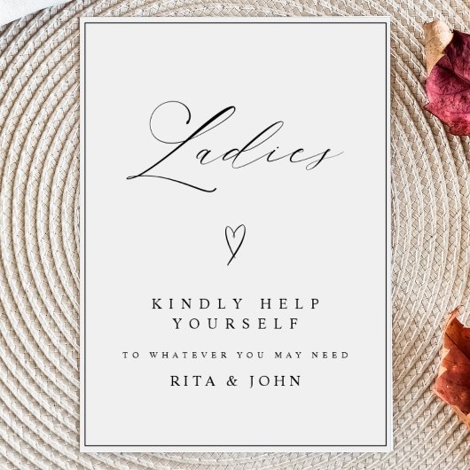 Poster Symbole Mariage de salle de bain pour dames Callig