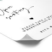 Poster Symbole Mariage de siège Floral moderne (Coin)