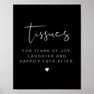 Poster SYMBOLE Mariage DE Tissus JJOVI Edgy Black Minimal