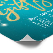 Poster Symbole Mariage des cartes et cadeaux Turquoise Li (Coin)