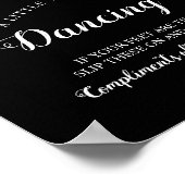 Poster Symbole Mariage des tongs de danse des Roses blanc (Coin)