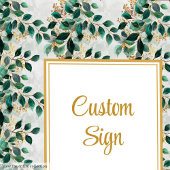 Poster SYMBOLE Mariage D'Eucalyptus Vert Foncé Glamour