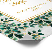 Poster SYMBOLE Mariage D'Eucalyptus Vert Foncé Glamour (Coin)