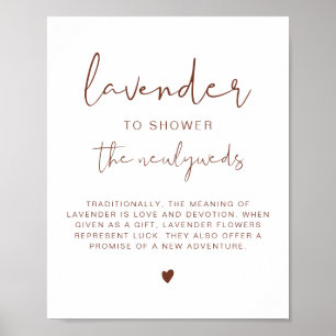 Poster SYMBOLE Mariage DU CORIANDER Boho Rust Lavender To