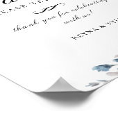 Poster SYMBOLE Mariage Élégant bleu bleu bleu floral Favo (Coin)