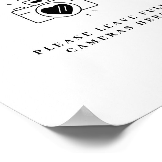 Poster SYMBOLE Mariage Élégant Oh Snap Disposable Caméra (Coin)