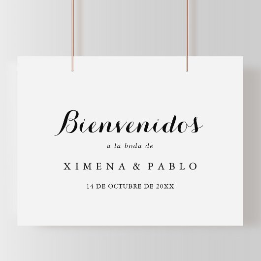 Poster SYMBOLE Mariage Espagnol Bienvenidos