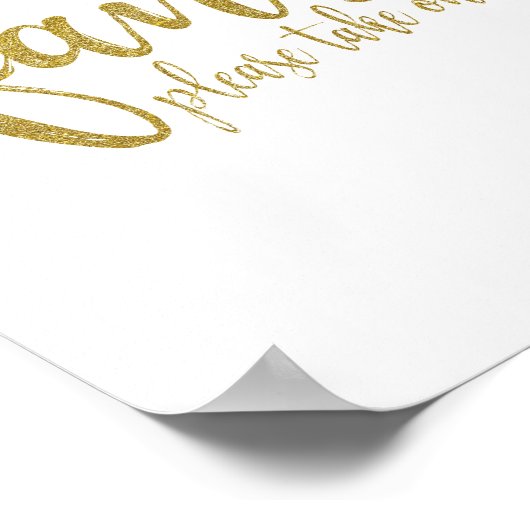 Poster Symbole Mariage Fans Gold Parties scintillant 8x10 (Coin)