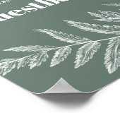 Poster Symbole Mariage Fern Woodland (Coin)